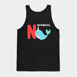 Narwhal funny alphabet Tank Top